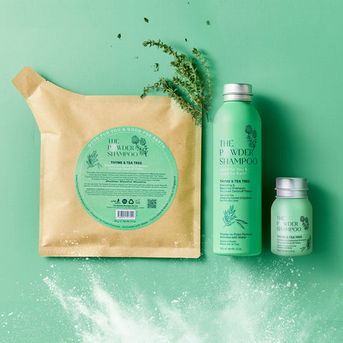 Exfoliating & Balancing Foaming Powder Shampoo 20g for Loose Dandruff Flakes Sustainable, Vegan, Plastic-Free
