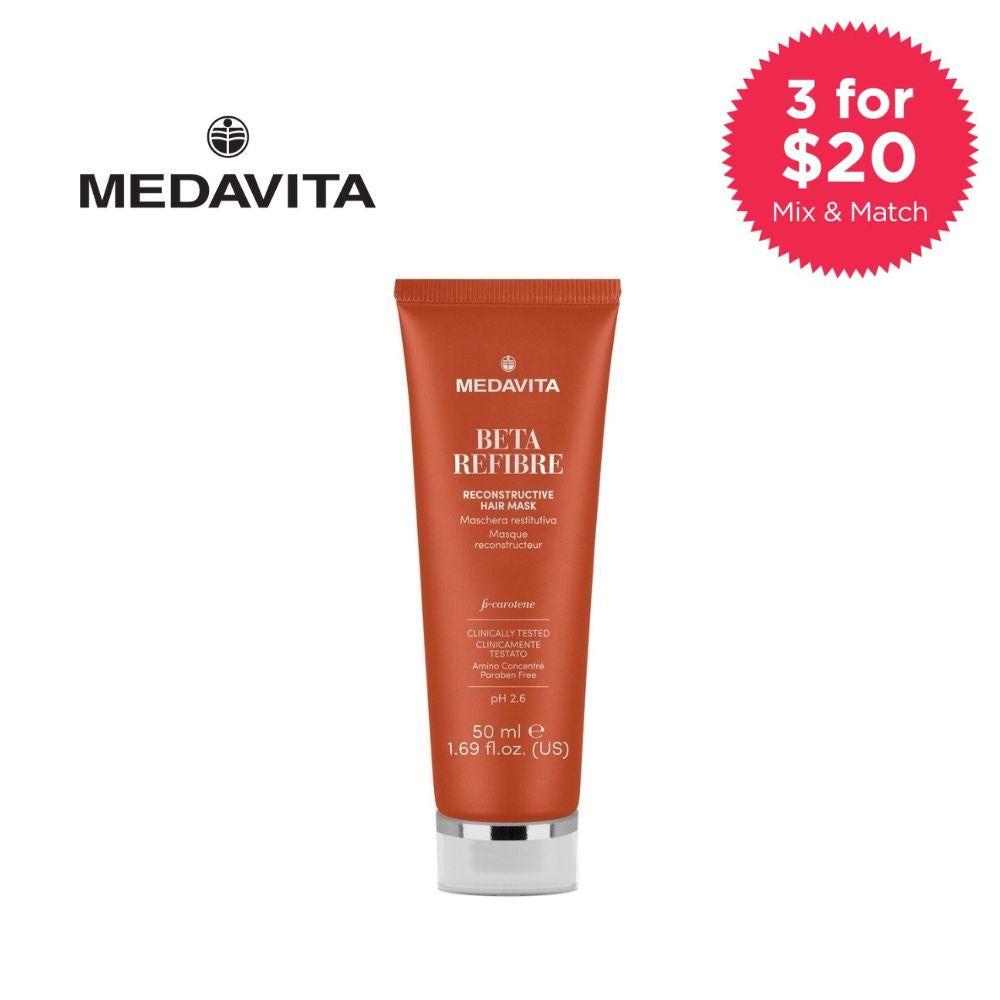 Beta-Refibre Reconstructive Hair Mask with Beta-carotene 50ml to Revitalizes and Repair Hair