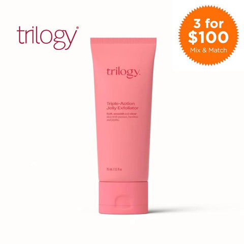 Triple Action Jelly Exfoliator 75ml to Buff, Refine & Cleanse for Bright Skin (All Skin Types)