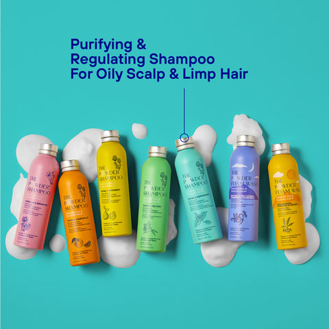 Purifying & Regulating Foaming Powder Shampoo 100g for Oily Scalp & Limp Hair Sustainable, Vegan, Plastic-Free