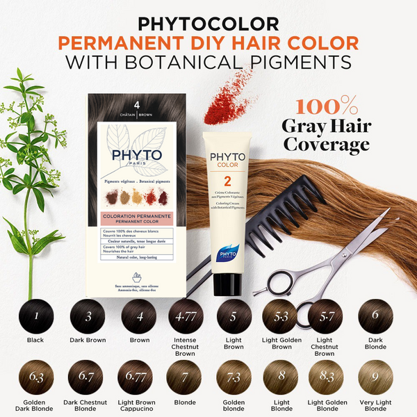 Phytocolor Permanent Botanical Hair Color and Ammonia-Free