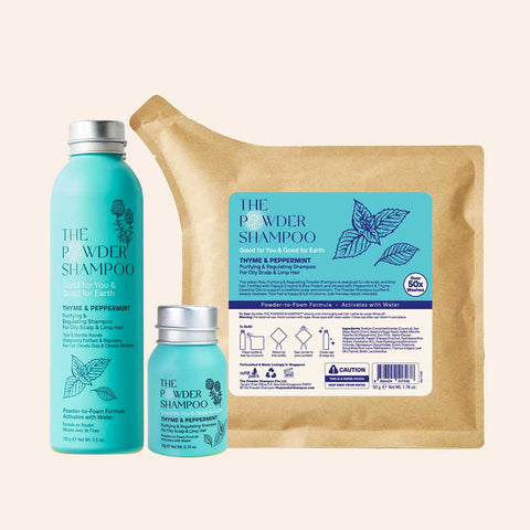 The Powder Shampoo - Starter Kit - Purifying & Regulating Powder Shampoo For Oily Scalp & Limp Hair