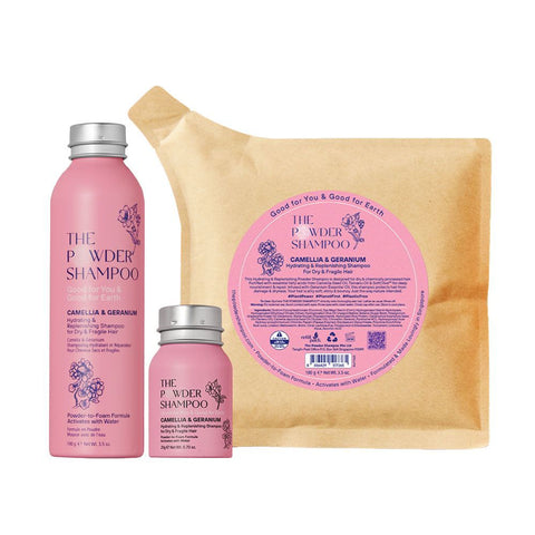The Powder Shampoo - Starter Kit - Hydrating & Replenishing Powder Shampoo For Dry & Fragile Hair
