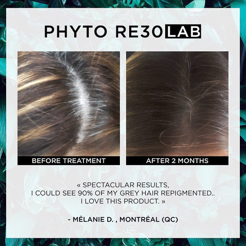 Phyto RE30 Grey Hair Treatment Repigmenting Technology 50ml Delay and Reverse Grey Hair